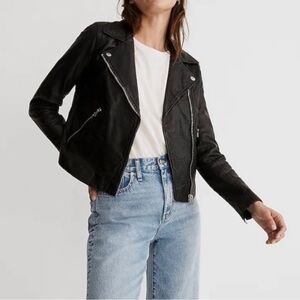 Madewell Black Motorcycle Leather Jacket